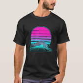Vintag Retro Sunset Cuttlefish T-Shirt (Vorderseite)