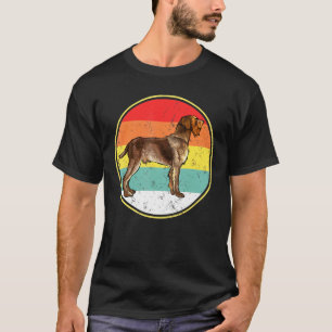 Vintag Retro Sunset Drahthaar Zeige Griffon D T-Shirt