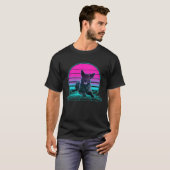 Vintag Retro Sunset Dutch Shepherd T-Shirt (Vorne ganz)