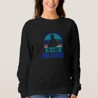 Vintag Retro Sunset Firefighter-Freundin Sweatshirt