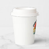 Vintag Retro Sunset Gradient Fun Diner Pappbecher (Rechts)