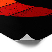 Vintag Retro Sunset Halloween Black Cat I Poster (Ecke)