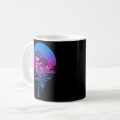 Vintag Retro Sunset Morkie Kaffeetasse (Vorderseite Links)