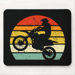 Vintag Retro Sunset Motocross Rider Mousepad