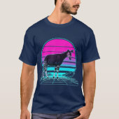 Vintag Retro Sunset Okapi T-Shirt (Vorderseite)