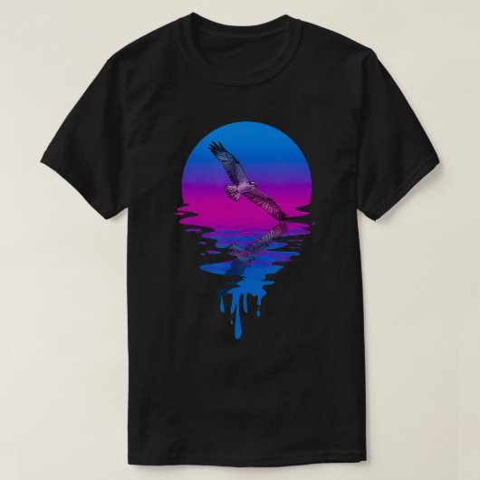 Vintag Retro Sunset Osprey T-Shirt (Design vorne)