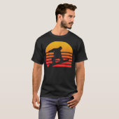 Vintag Retro Sunset Snowboarden T-Shirt (Vorne ganz)
