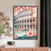Vintag Retro Travel Poster - Rom, Italien