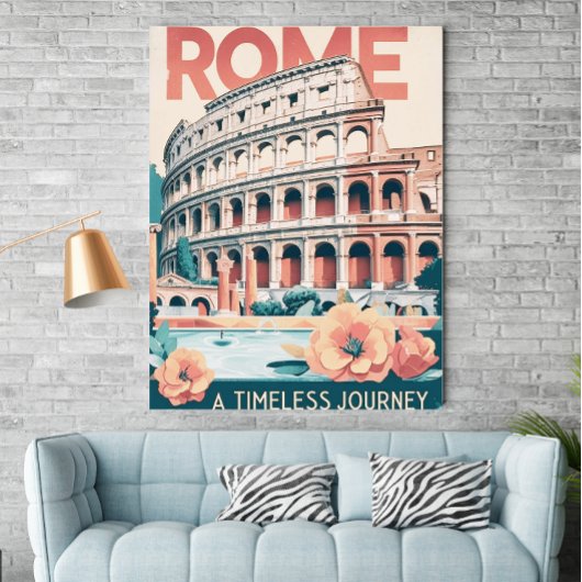 Vintag Retro Travel Poster - Rom, Italien