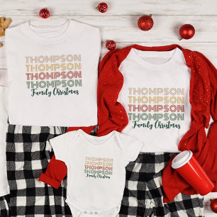 Vintag Retro Trendy Christmas Matching Family T-Shirt