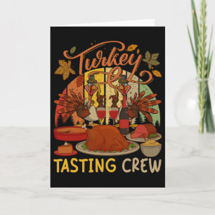 Vintag Retro Türkei Verkostung Crew Erntedank Dri Karte