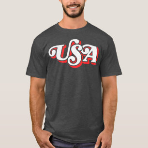 Vintag Retro Typografie Patriotic 4. Juli T-Shirt