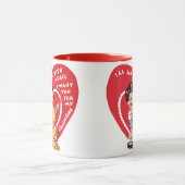 Vintag Retro Valentinstag, Boy Music Banjo Tasse (Zentrum)