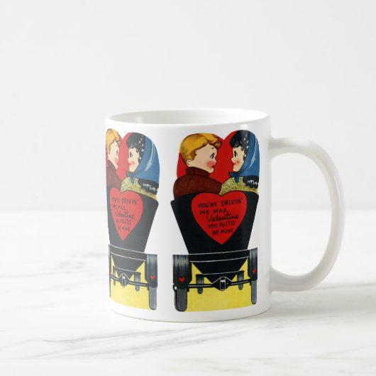 Vintag Retro Valentinstag, Liebe und Romantik Kaffeetasse (Rechts)