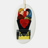 Vintag Retro Valentinstag, Liebe und Romantik Keramikornament (Rechts)
