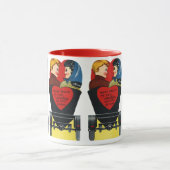 Vintag Retro Valentinstag, Liebe und Romantik Tasse (Zentrum)