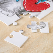 Vintag Retro Valentintagskatzen, Niedliche Kätzche Puzzle (Seite)