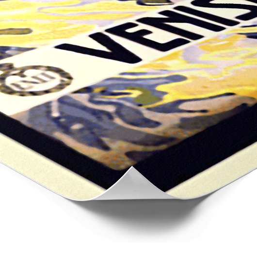 Vintag Retro Venedig Reiseplaner Poster (Ecke)