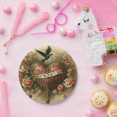 Vintag/Retro/Viktorianisch Valentin Tagesherz Pappteller (Party)