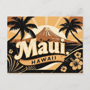 Vintag & Retro von Maui, Hawaii Postkarte