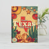 Vintag Retro Weihnachten aus Texas mit Liebe (Stehend Vorderseite)