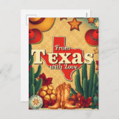 Vintag Retro Weihnachten aus Texas mit Liebe (Vorne/Hinten)