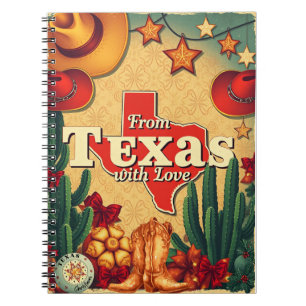 Vintag Retro Weihnachten aus Texas mit Liebe Notizblock