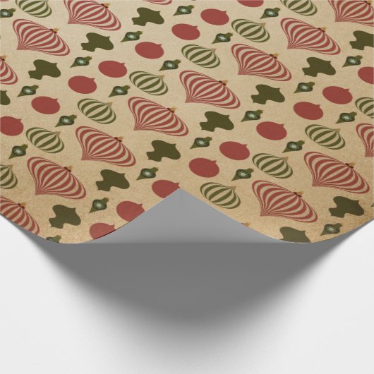 Vintag Retro-Weihnachten Geschenkpapier (Ecke)