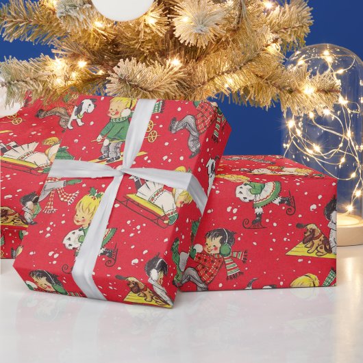 Vintag Retro-Weihnachten Geschenkpapier (Feiertage)
