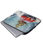 Vintag Retro-Weihnachten | Nostalgische Feriendeko Laptopschutzhülle (Vorne Knopf)