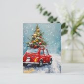 Vintag Retro-Weihnachten | Nostalgische Feriendeko Postkarte (Stehend Vorderseite)