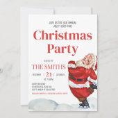 Vintag Retro Weihnachten Party Einladung (Vorderseite)