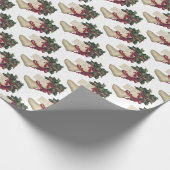 Vintag/Retro Weihnachten Strumpf Geschenkpapier (Ecke)