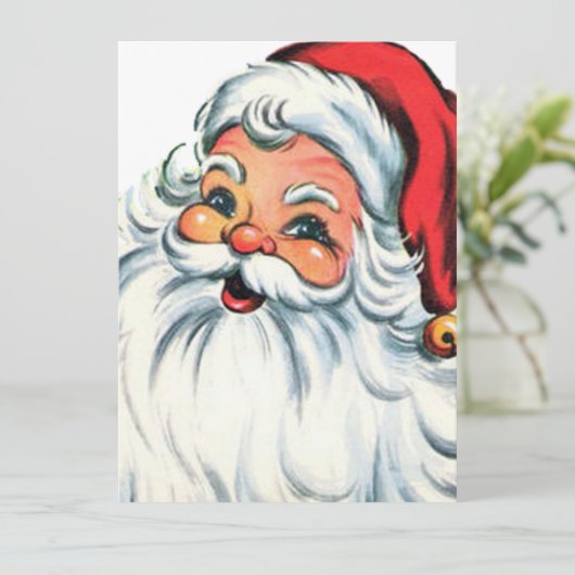 Vintag Retro Weihnachten Weihnachtsmann (Stehend Vorderseite)