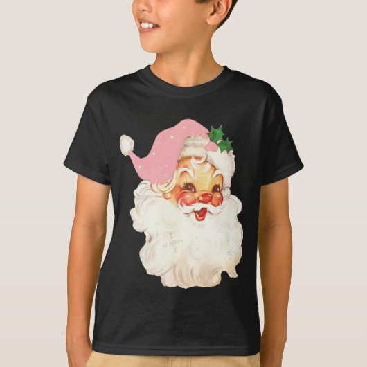 Vintag Retro Weihnachten Weihnachtsmann T-Shirt (Vorderseite)