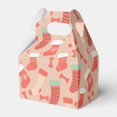 Vintag Retro Weihnachts-Strümpfe Geschenkschachtel (Rückseite)