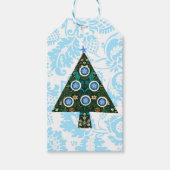 Vintag Retro Weihnachtsbaum-Tag Geschenkanhänger (Vorderseite)