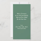 Vintag Retro Weihnachtsbäume kundenspezifisch Feiertagskarte (Rückseite)