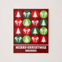 Vintag Retro Weihnachtsbaumen und Bows Kinder