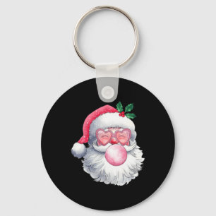 Vintag Retro Weihnachtsblase Gum Pink Sung Schlüsselanhänger