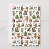 Vintag Retro Weihnachtsfeier Einladung (Rückseite)