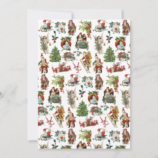 Vintag Retro Weihnachtsfeier Einladung (Rückseite)