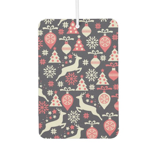 Vintag Retro Weihnachtsfeiertag Autolufterfrischer (Vorderseite)