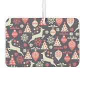 Vintag Retro Weihnachtsfeiertag Autolufterfrischer (Rückseite)