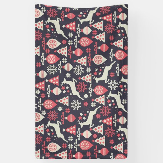 Vintag Retro Weihnachtsfeiertag Banner (Vertikal)