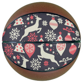 Vintag Retro Weihnachtsfeiertag Basketball