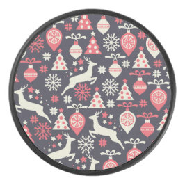 Vintag Retro Weihnachtsfeiertag Eishockey Puck