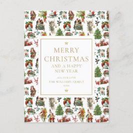 Vintag Retro Weihnachtsfeiertag Feiertagspostkarte