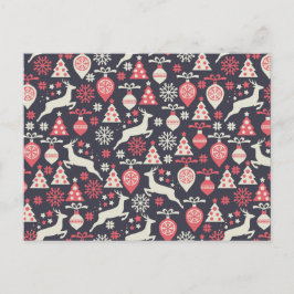 Vintag Retro Weihnachtsfeiertag Feiertagspostkarte