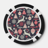 Vintag Retro Weihnachtsfeiertag Pokerchips (Rückseite)